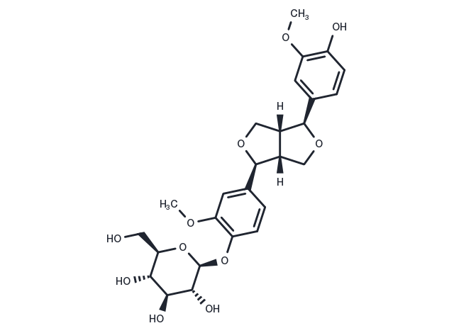 Pinoresinol 4-O-β-D-glucopyranoside Chemical Structure