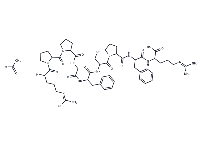Bradykinin (acetate) Chemical Structure