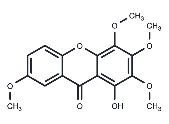 1-Hydroxy-2,3,4,7-tetramethoxyxanthone Chemical Structure