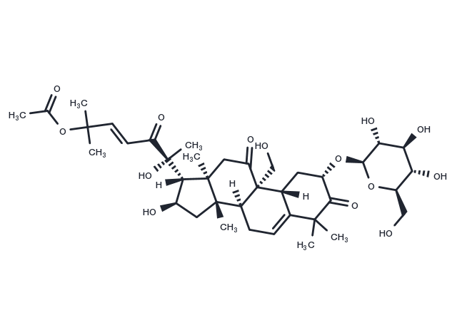 Cucurbitacin A 2-O-β-D-glucopyranoside Chemical Structure