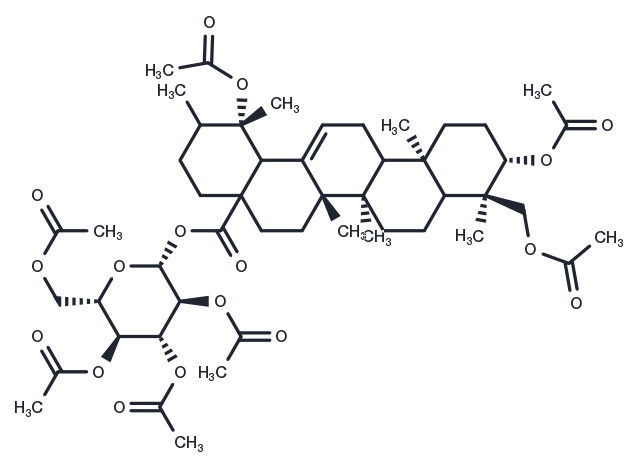Hepta-acetyl Peduncloside Chemical Structure