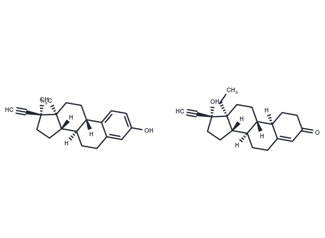 Ethinylestradiol mixture with Levonorgestrel Chemical Structure