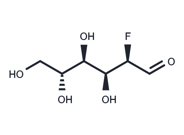 2-deoxy-2-fluoro-D-Glucose Chemical Structure
