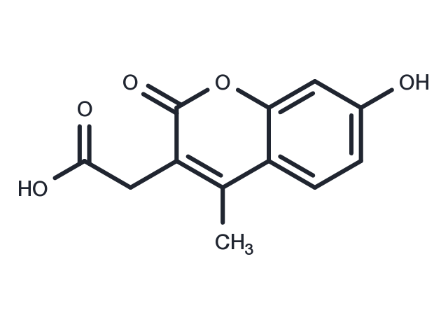 7-Hydroxy-4-methylcoumarin-3-acetic acid Chemical Structure