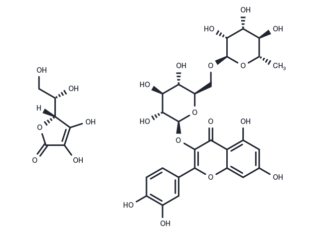 Ascorbic acid, rutoside drug combination Chemical Structure