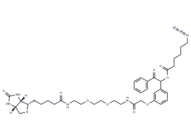 UV Cleavable Biotin-PEG2-Azide Chemical Structure