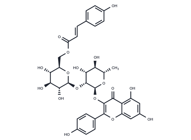 Kaempferol-3-O-(6'''-trans-p-coumaroyl-2''-glucosyl)rhamnoside