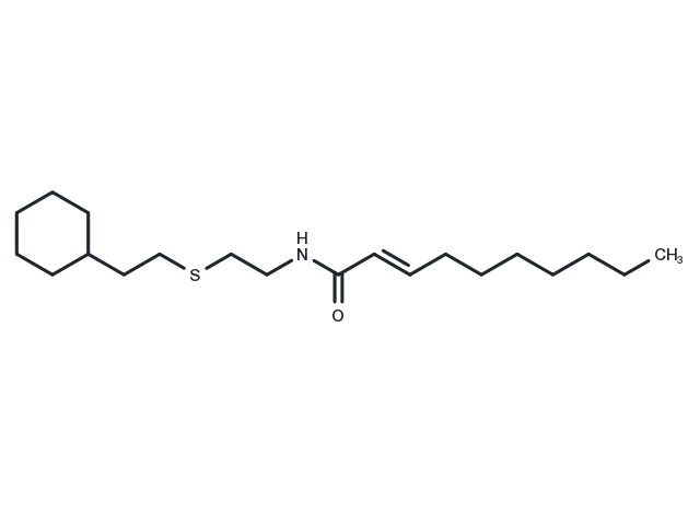 2-(E-2-decenoylamino)ethyl 2-(cyclohexylethyl) sulfide Chemical Structure