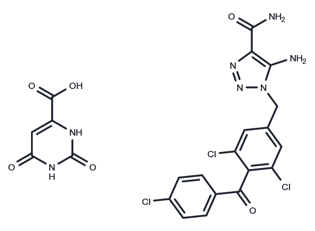 Carboxyamidotriazole Orotate Chemical Structure