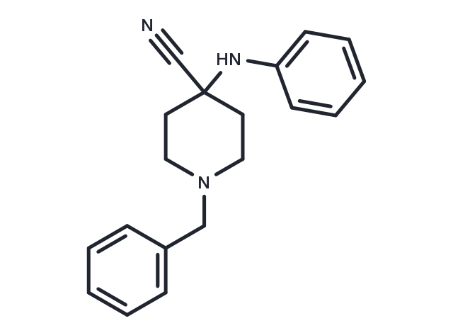 1-Benzyl-4-(phenylamino)piperidine-4-carbonitrile Chemical Structure