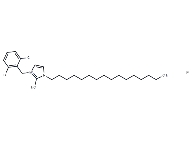3-(2,6-dichlorobenzyl)-1-hexadecyl-2-methyl-1H-imidazol-3-ium iodide Chemical Structure