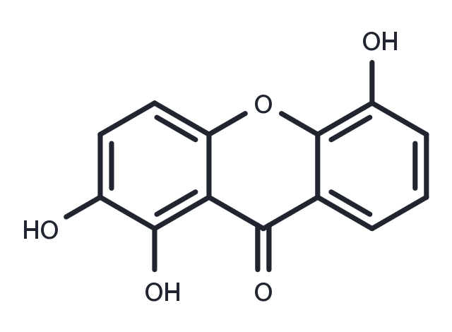1,2,5-Trihydroxyxanthone Chemical Structure