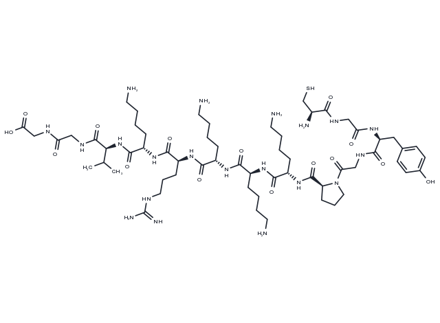 Cys-Gly-Tyr-Gly-Pro-Lys-Lys-Lys-Arg-Lys-Val-Gly-Gly Chemical Structure