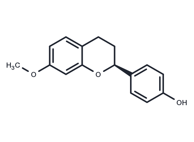 (2S)-4'-Hydroxy-7-methoxyflavan Chemical Structure