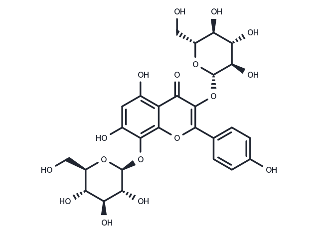 herbacetin-3,8-diglucopyranoside Chemical Structure