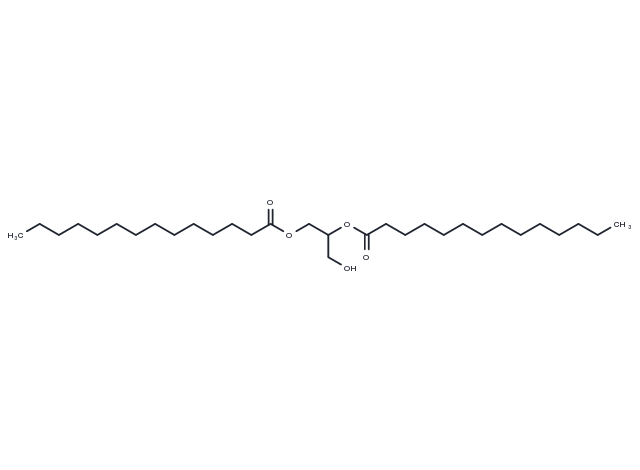 1,2-Dimyristoyl-rac-glycerol Chemical Structure