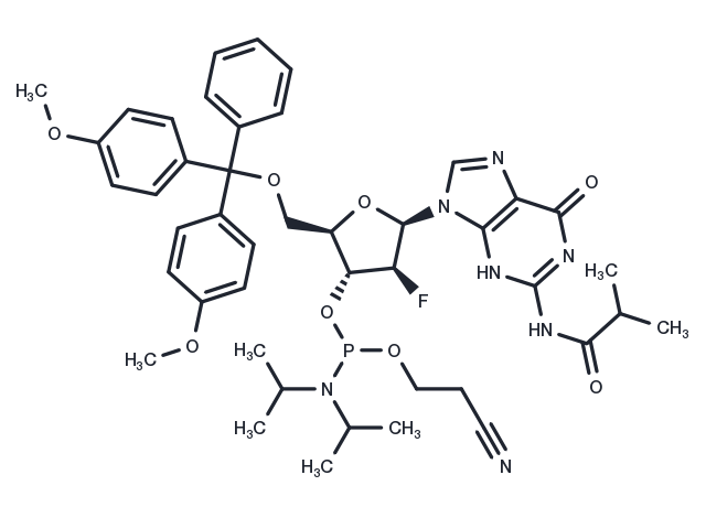 2'-F-2'-ara-N2-ibu-dG Phosphoramidite Chemical Structure