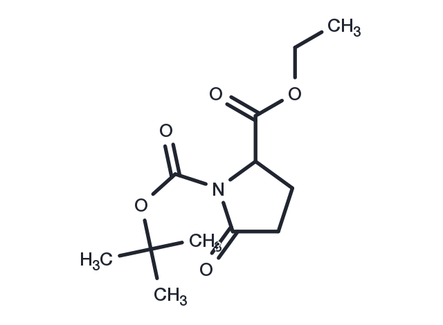1-tert-Butyl 2-ethyl 5-oxopyrrolidine-1,2-dicarboxylate Chemical Structure