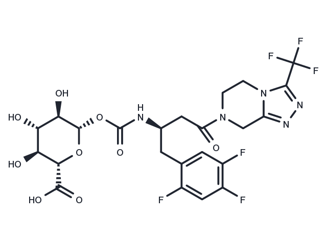 (-)-Sitagliptin Carbamoyl Glucuronide Chemical Structure