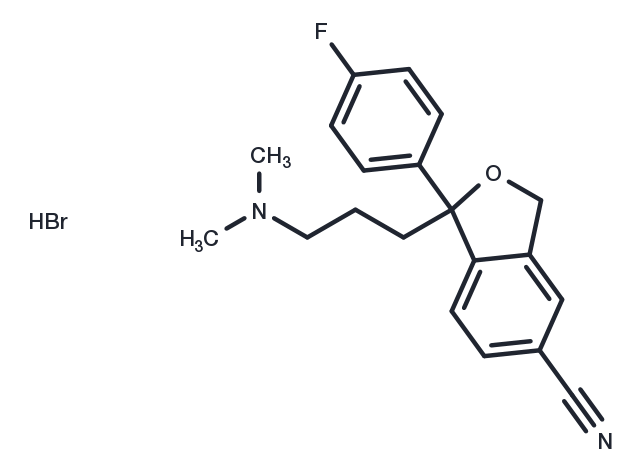 Citalopram hydrobromide Chemical Structure