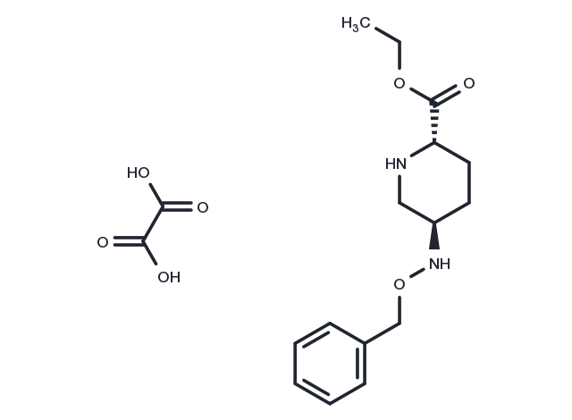 (2S,5R)-Ethyl 5-((benzyloxy)amino)piperidine-2-carboxylate oxalate Chemical Structure