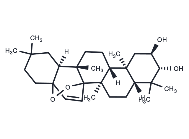 14,17-Epidioxy-28-nor-15-taraxerene-2,3-diol Chemical Structure