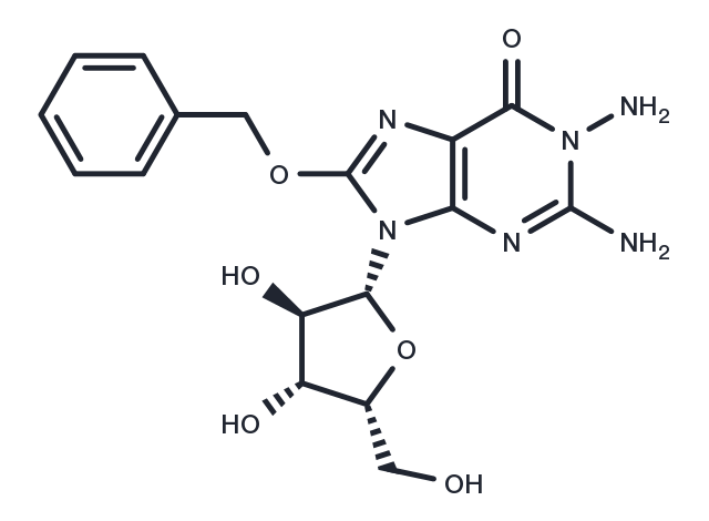 1-Amino-8-benzyloxy-9-(b-D-xylofuranosyl)guanine Chemical Structure