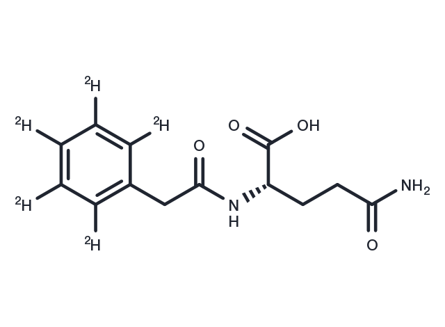 Phenylacetylglutamine-D5 Chemical Structure
