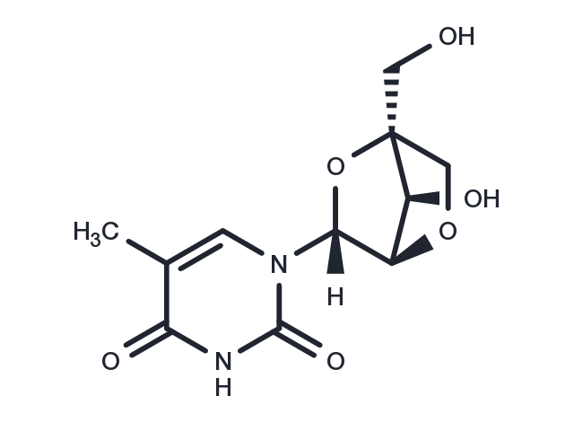 1-(2'-O-4-C-Methylene-beta-D-ribofuranosyl)thymine Chemical Structure