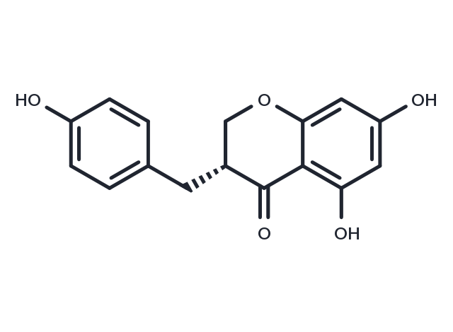 (R)-(4′-Hydroxy)-5,7-dihydroxy-4-chromanone Chemical Structure