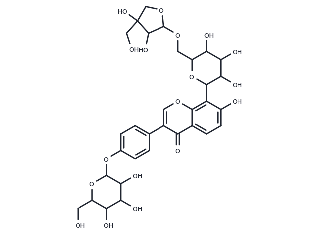 Mirificin-4'-O-glucoside Chemical Structure