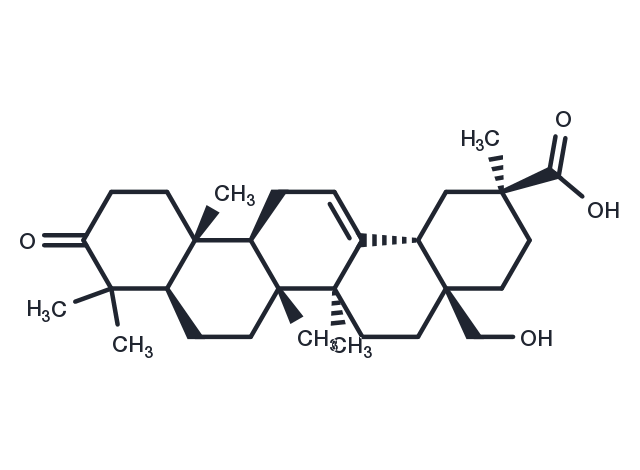 28-Hydroxy-3-oxoolean-12-en-29-oic acid Chemical Structure