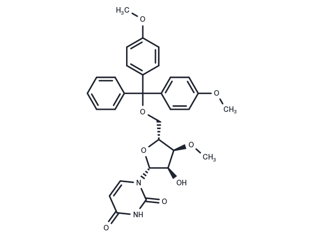 5’-O-(4,4’-Dimethoxytrityl)-3’-O-methyluridine Chemical Structure