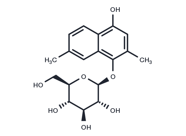 2,7-Dimethyl-1,4-dihydroxynaphthalene 1-O-glucoside