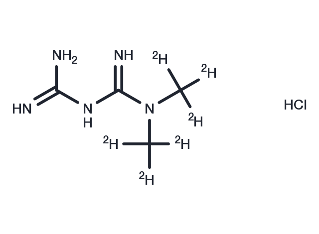 Metformin-d6 hydrochloride Chemical Structure