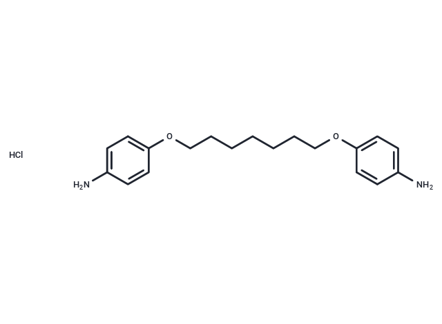Aniline, 4,4'-(heptamethylenedioxy)di-, dihydrochloride Chemical Structure