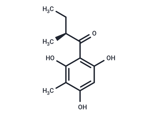2-Methyl-4-(2-methylbutyryl)phloroglucinol Chemical Structure
