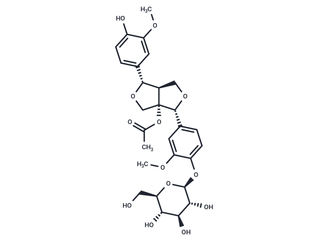 8-Hydroxypinoresinol-acetat Chemical Structure
