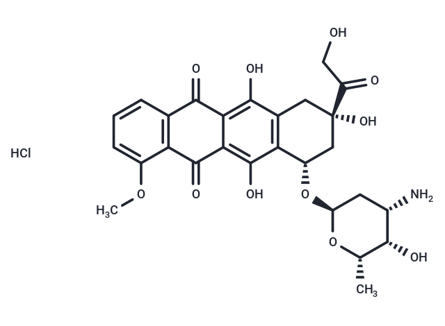 Doxorubicin hydrochloride Chemical Structure