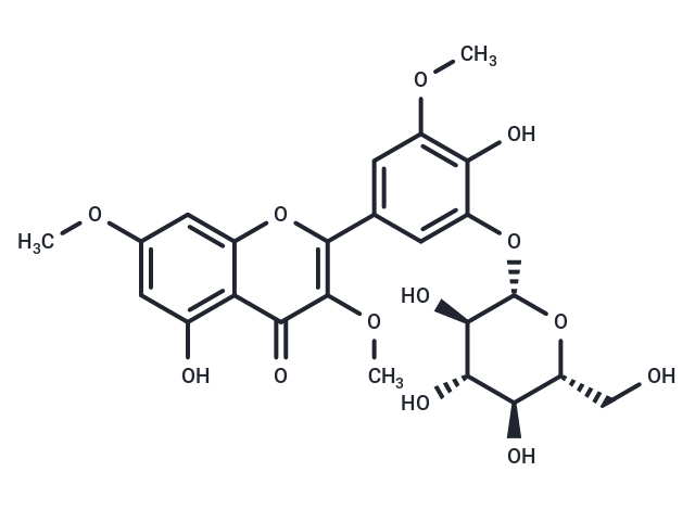 Myricetin 3,7,3'-trimethyl ether 5'-O-glucoside Chemical Structure
