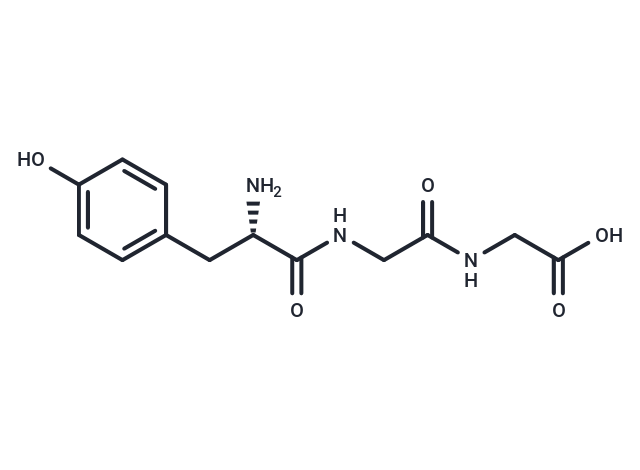 Tyrosyl-glycyl-glycine Chemical Structure