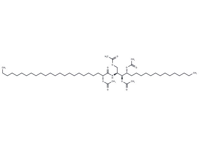 2-2'-(Hydroxytetracosanoylamino)-octadecane-1,3,4-triol tetraacetate Chemical Structure