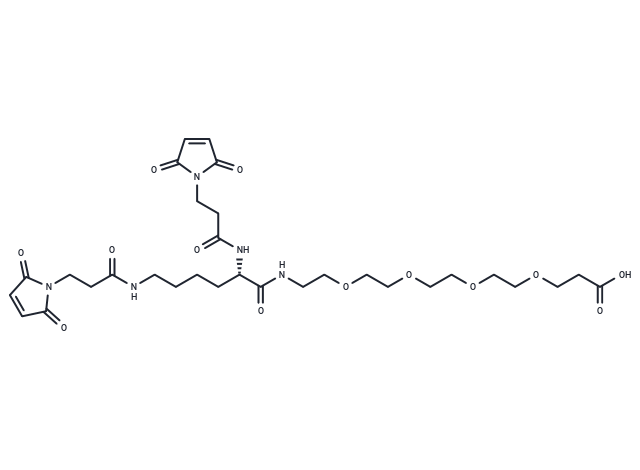 Bis-Mal-Lysine-PEG4-acid Chemical Structure