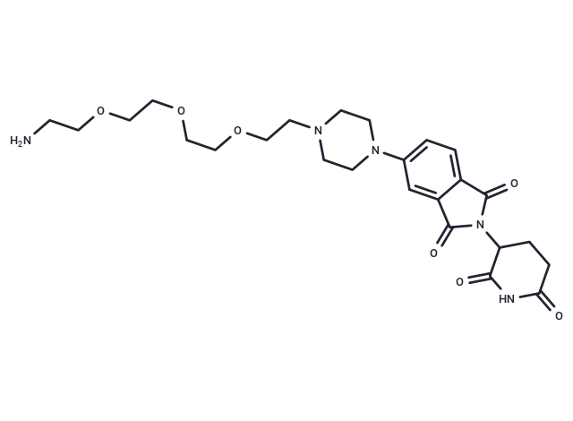 Thalidomide-Piperazine-PEG3-NH2 Chemical Structure