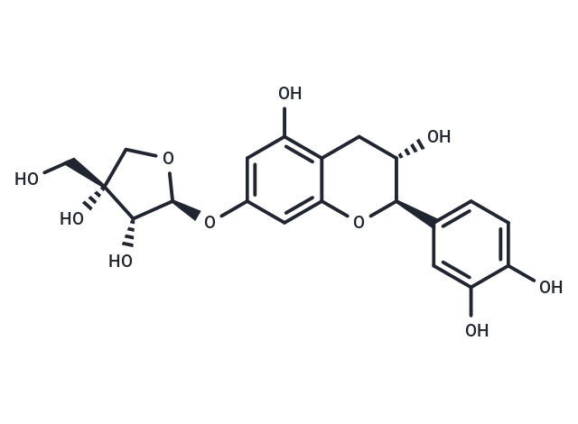 Catechin 7-apioside Chemical Structure