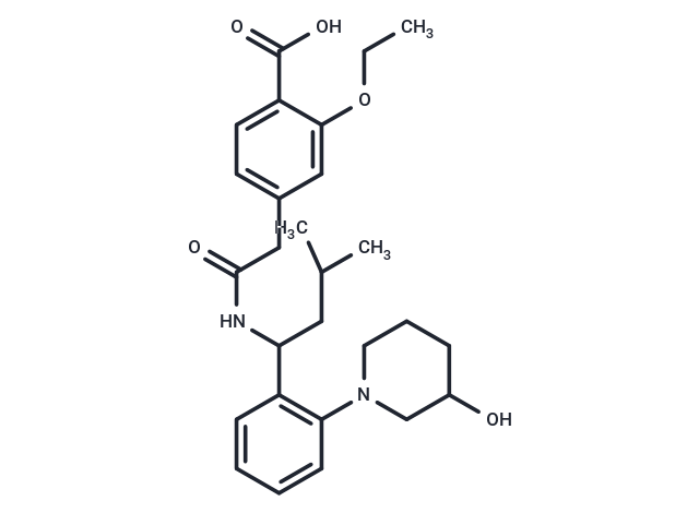 3'-Hydroxy Repaglinide Chemical Structure