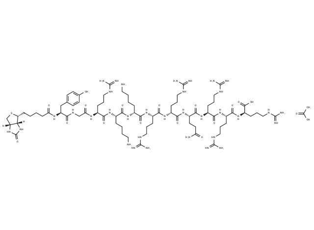 Biotin-TAT (47-57) acetate Chemical Structure