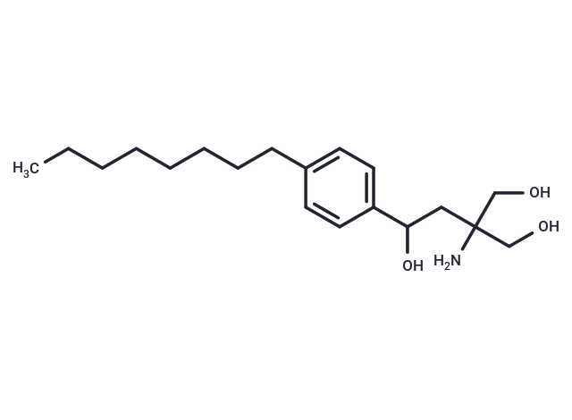 3-Amino-3-(hydroxymethyl)-1-(4-octylphenyl)-1,4-butanediol Chemical Structure