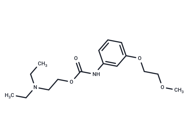 Carbanilic acid, m-(2-methoxyethoxy)-, 2-(diethylamino)ethyl ester Chemical Structure