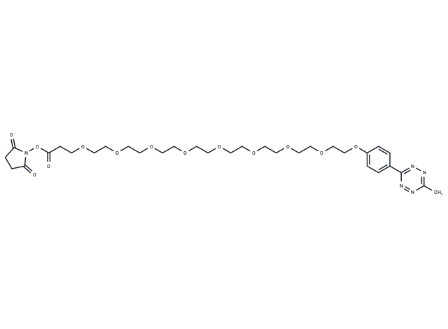 Methyltetrazine-PEG8-NHS ester Chemical Structure